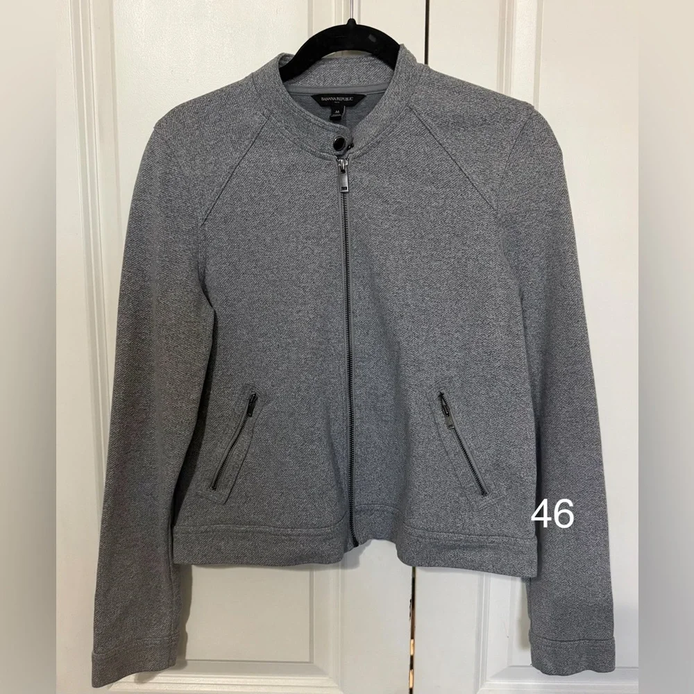 Banana Republic Heather Gray Bomber Jacket - Picture 1 of 3
